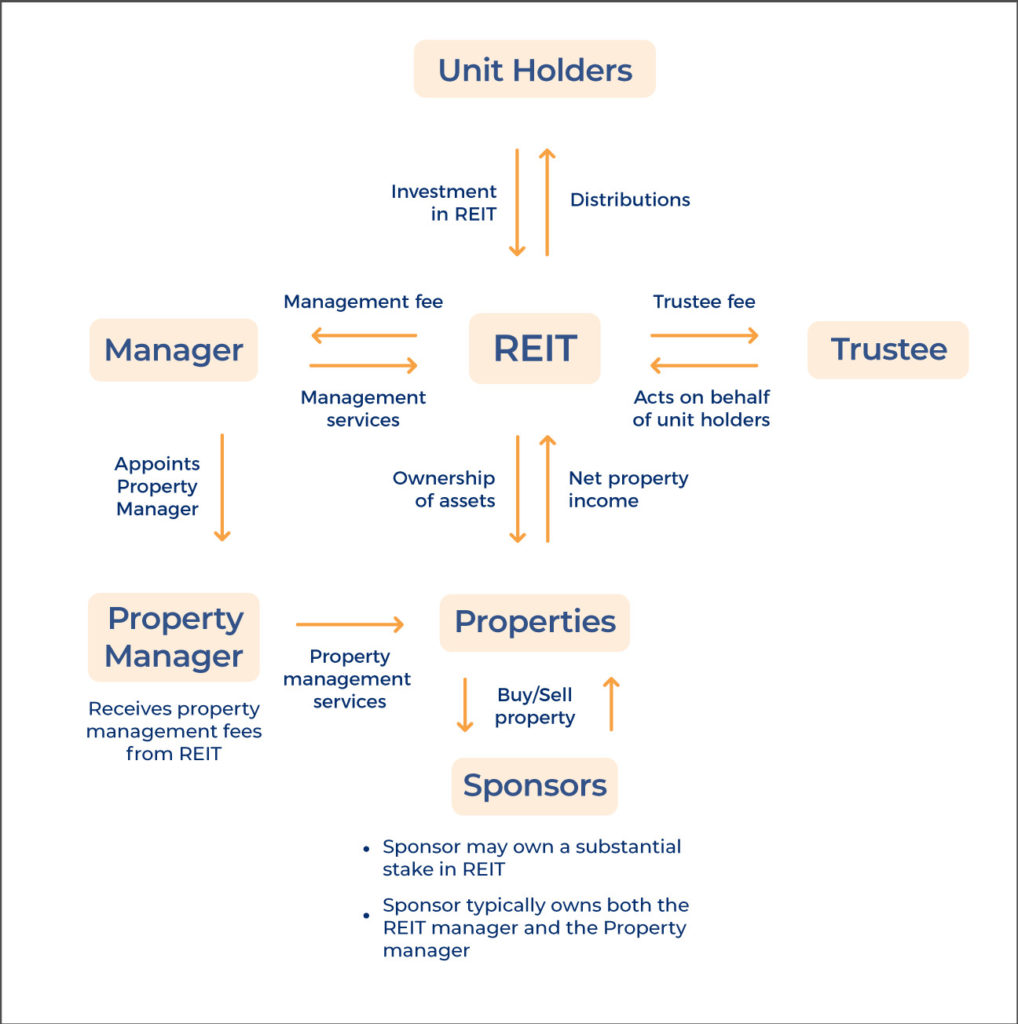 The roles within a REIT