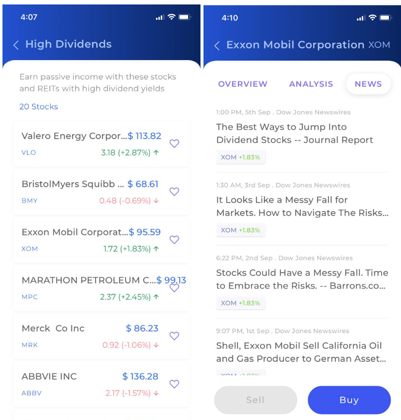 Syfe Trade high dividend list